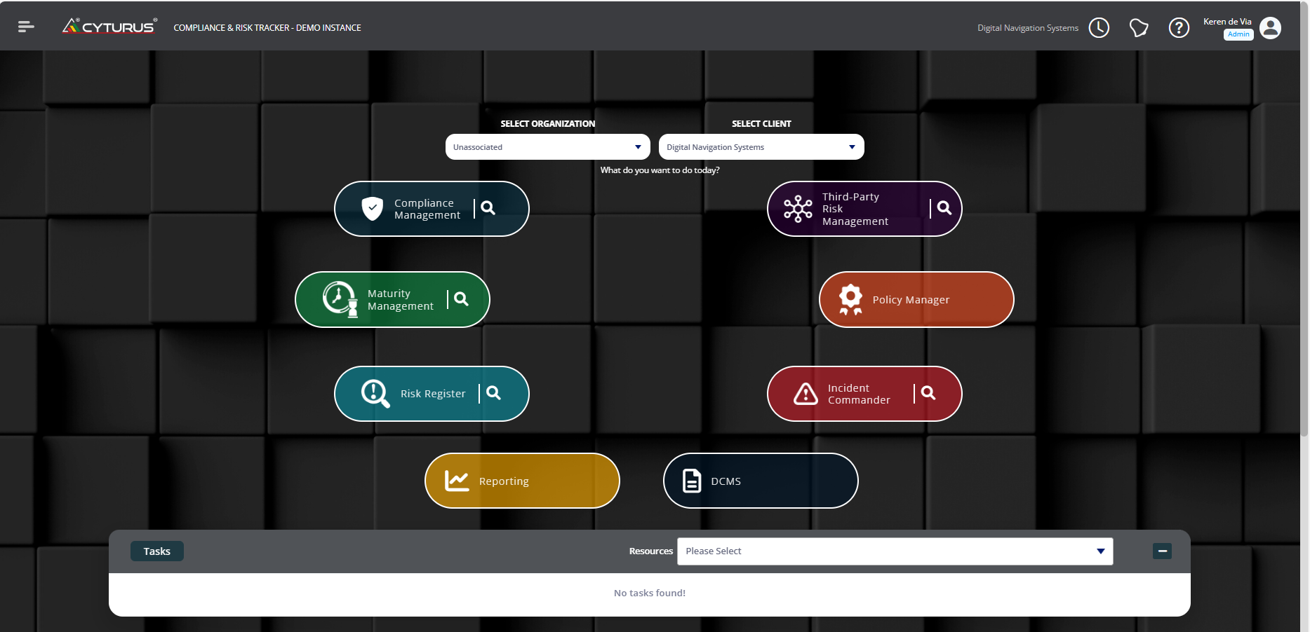 Cyturus CRT Main Dashboard
